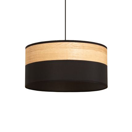 Lámpara colgante ALBA 1xE27/15W/230V Ø 40 cm negra/marrón