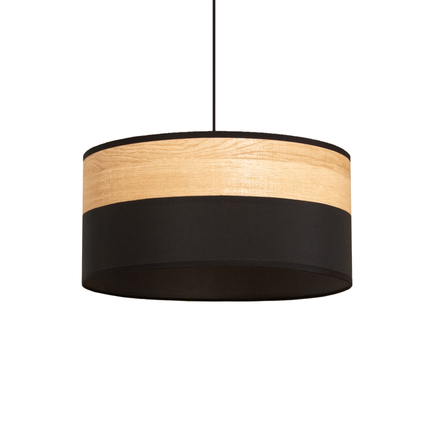 Lámpara colgante ALBA 1xE27/15W/230V Ø 40 cm negra/marrón