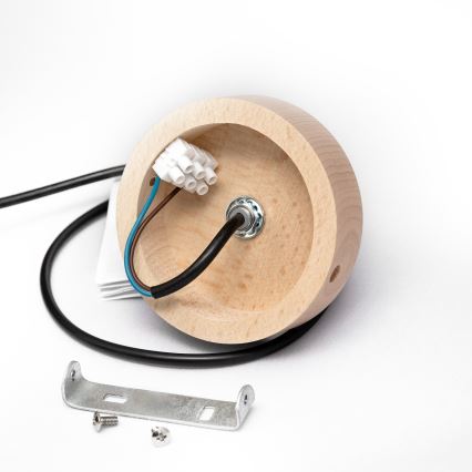 Lámpara colgante ALBA con cable 1xE27/15W/230V Ø 40 cm negro/marrón