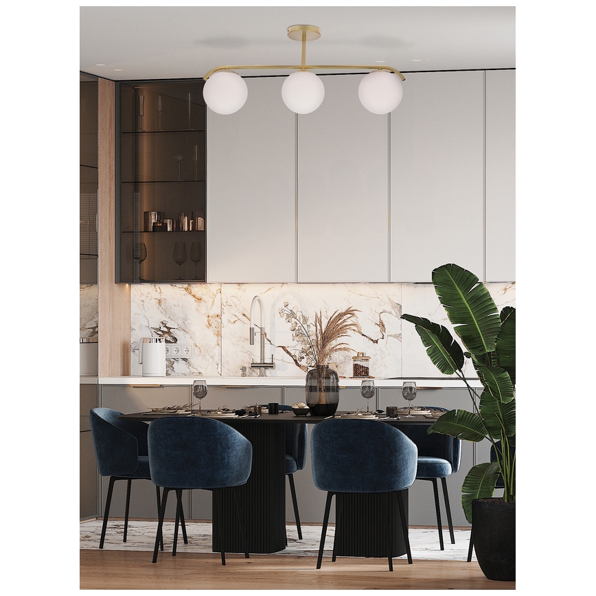 Lámpara colgante AMADEO 3xE14/40W/230V latón