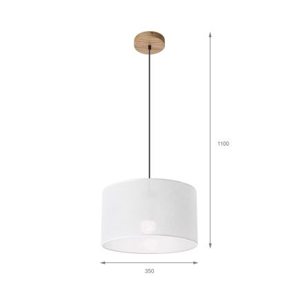 Lámpara colgante con cable ANTONIO 1xE27/60W/230V roble