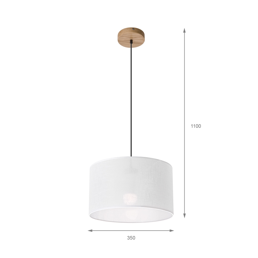 Lámpara colgante con cable ANTONIO 1xE27/60W/230V roble