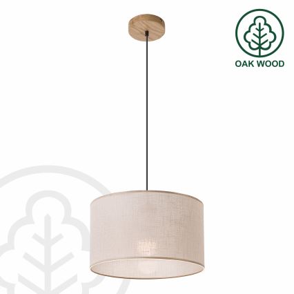 Lámpara colgante con cable ANTONIO 1xE27/60W/230V roble