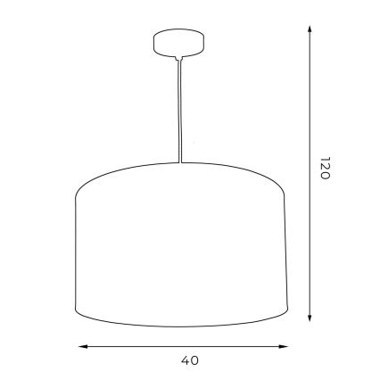 Lámpara colgante con cable ARDEN 1xE27/60W/230V diámetro 40 cm negro/blanco