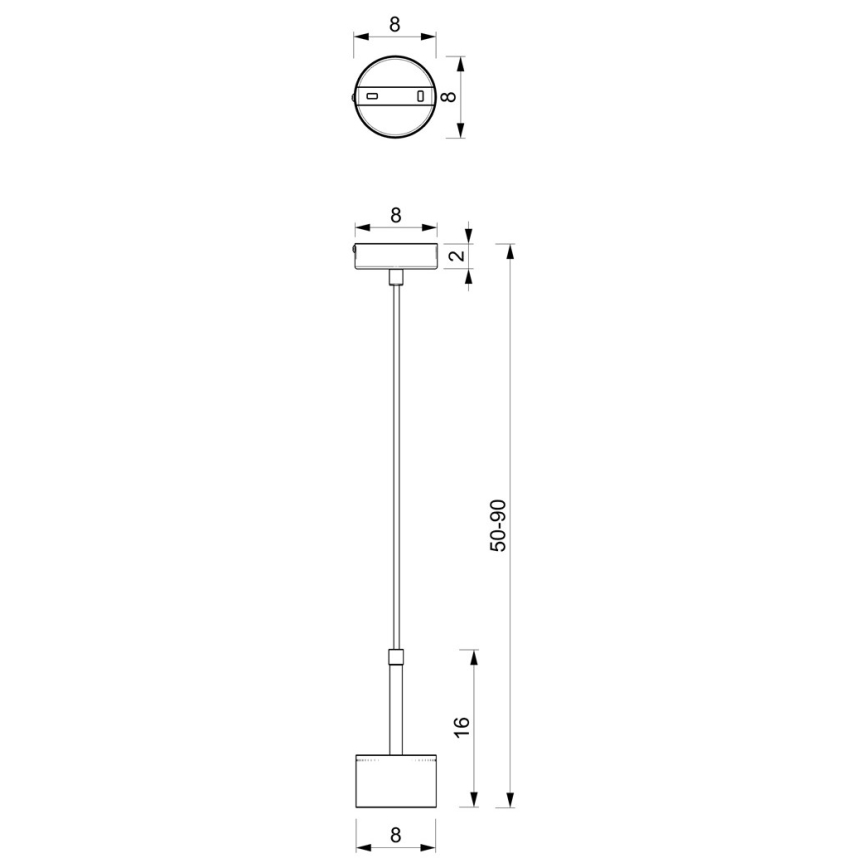 Lámpara colgante ARENA 1xGX53/11W/230V blanco/dorado