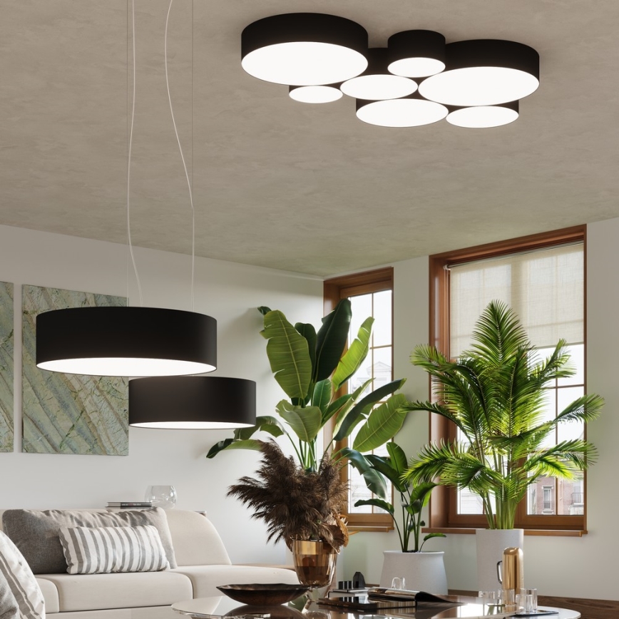 Lámpara colgante ARENA 35 2xE27/60W/230V negro