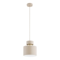 Lámpara colgante ASLI 1xE27/15W/230V beige