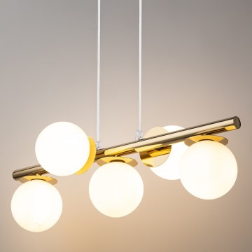 Lámpara colgante AVOLA 5xG9/12W/230V dorado