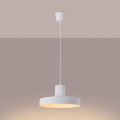 Lámpara colgante BILO 1xE27/15W/230V diá. 35 cm blanco