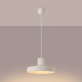 Lámpara colgante BILO 1xE27/15W/230V diá. 35 cm color crema