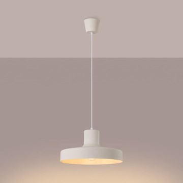 Lámpara colgante BILO 1xE27/15W/230V diá. 35 cm color crema
