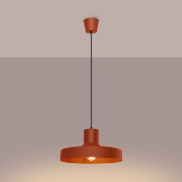 Lámpara colgante BILO 1xE27/15W/230V diá. 35 cm naranja