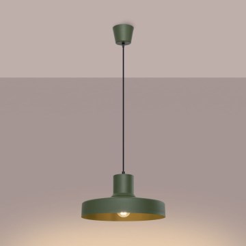 Lámpara colgante BILO 1xE27/15W/230V diá. 35 cm verde