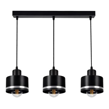 Lámpara colgante BODO SILVER 3xE27/60W/230V