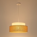 Lámpara colgante BOHO 1xE27/60W/230V diá. 40 cm blanco/beige