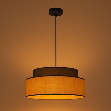 Lámpara colgante BOHO 1xE27/60W/230V diá. 40 cm marrón/beige