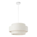 Lámpara colgante BOHO con cable 1xE27/60W/230V, diámetro 40 cm, blanco