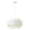 Lámpara colgante BOHO con cable 1xE27/60W/230V Ø 40 cm crema/yute