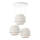 Lámpara colgante BOHO con cable 3xE27/60W/230V blanca