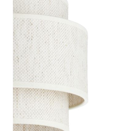 Lámpara colgante BOHO con cable 3xE27/60W/230V blanca
