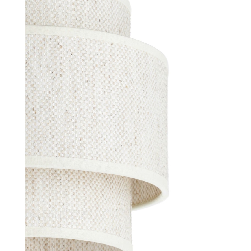 Lámpara colgante BOHO con cable 3xE27/60W/230V blanca