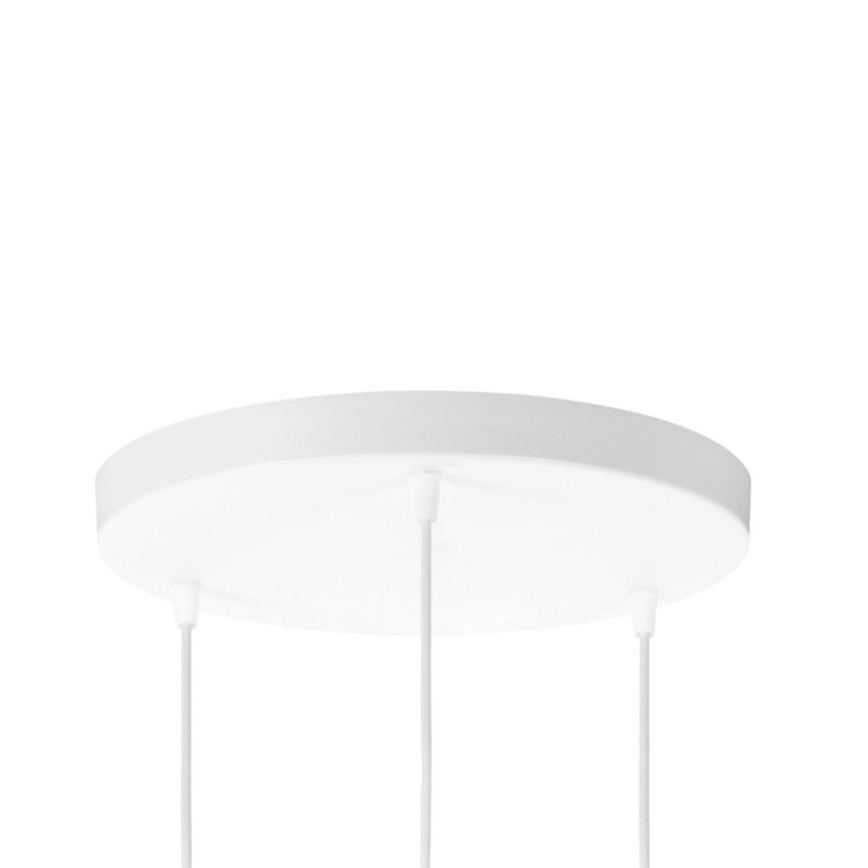 Lámpara colgante BOHO con cable 3xE27/60W/230V blanco/yute