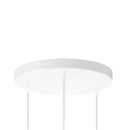 Lámpara colgante BOHO con cable 3xE27/60W/230V crema/juta
