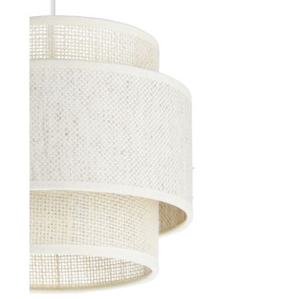 Lámpara colgante BOHO sobre cable, 1xE27/60W/230V, diámetro 20 cm, crema/yute