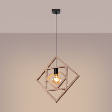 Lámpara colgante CARO 1xE27/15W/230V haya