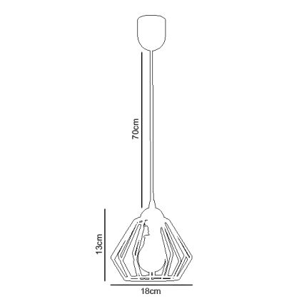 Lámpara colgante CEED 1xE27/60W/230V blanco