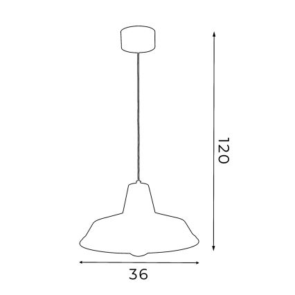 Lámpara colgante CLASS 1xE27/15W/230V Verde