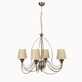 Lámpara colgante CLASSIC con cadena 4xE14/40W/230V bronce/beige
