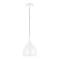 Lámpara colgante COMO 1xE27/60W/230V diá. 17 cm blanco