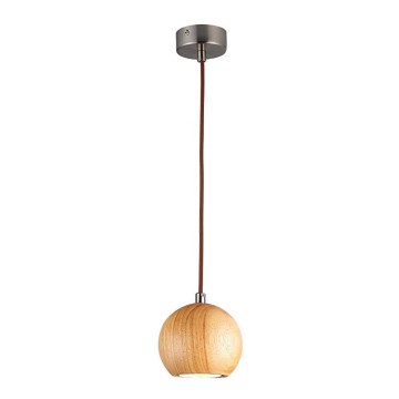 Lámpara colgante con cable 1xGU10/10W/230V Ø 11 cm madera maciza/fresno