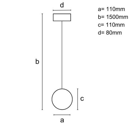 Lámpara colgante con cable 1xGU10/10W/230V Ø 11 cm madera maciza/fresno
