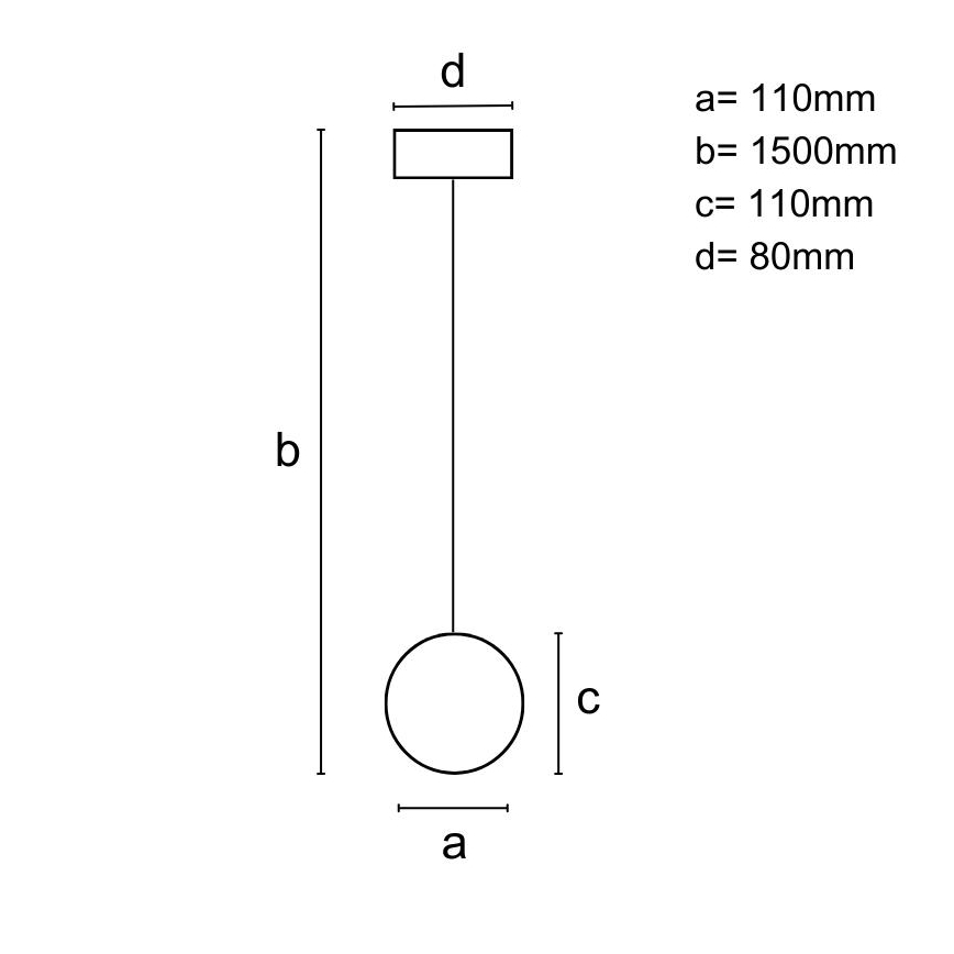 Lámpara colgante con cable 1xGU10/10W/230V Ø 11 cm madera maciza/fresno