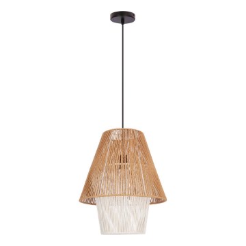 Lámpara colgante con cable AFRICA 1xE27/40W/230V Ø 40 cm marrón/crema
