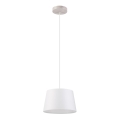 Lámpara colgante con cable AIDA 1xE27/60W/230V, diámetro 25 cm, roble/blanco
