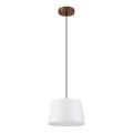 Lámpara colgante con cable AIDA 1xE27/60W/230V diámetro 25 cm roble/nogal/blanco