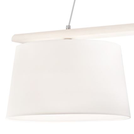 Lámpara colgante con cable AIDA 2xE27/60W/230V, diámetro 35 cm, roble/blanco