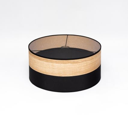 Lámpara colgante con cable ALBA 1xE27/15W/230V Ø 45 cm negro/marrón