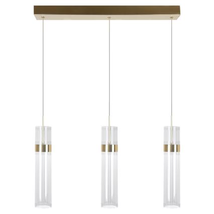 Lámpara colgante con cable AMBIENTE 3xLED/6W/230V 3000/4000/6000K dorada