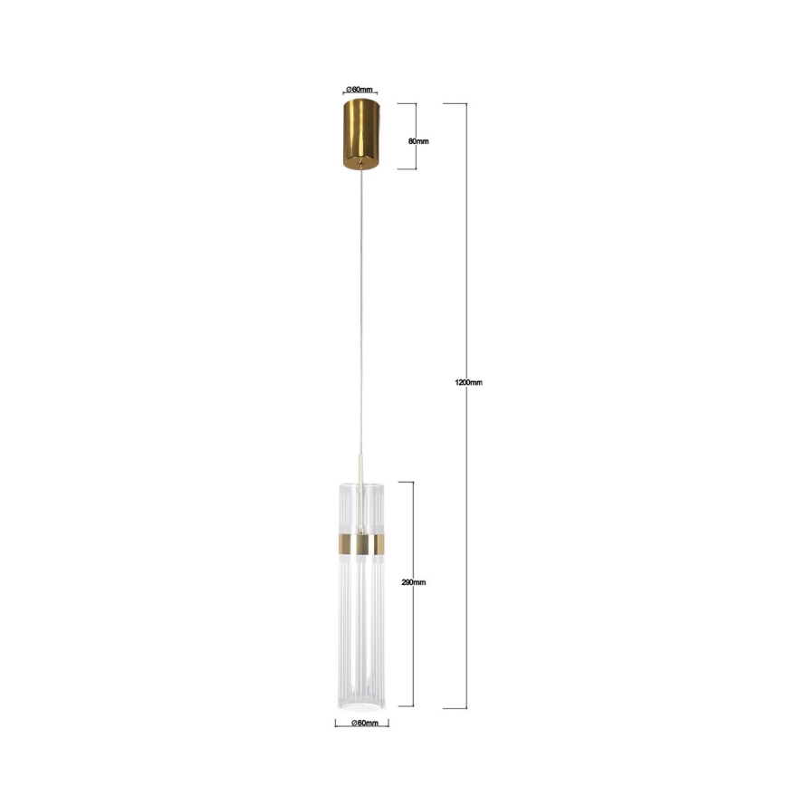 Lámpara colgante con cable AMBIENTE LED/6W/230V 3000/4000/6000K dorada