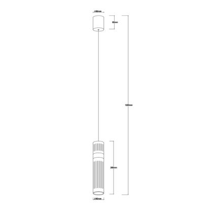 Lámpara colgante con cable AMBIENTE LED/6W/230V 3000/4000/6000K negra