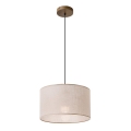 Lámpara colgante con cable ANTONIO 1xE27/60W/230V haya