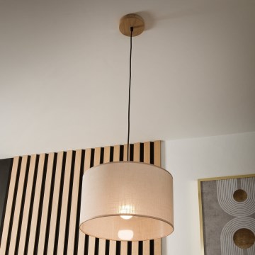 Lámpara colgante con cable ANTONIO 1xE27/60W/230V roble