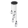 Lámpara colgante con cable ARVENE 6xE27/15W/230V negro/cromo brillante