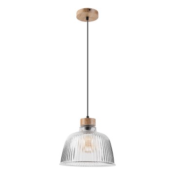 Lámpara colgante con cable ASTA 1xE27/60W/230V, diámetro 28 cm, roble