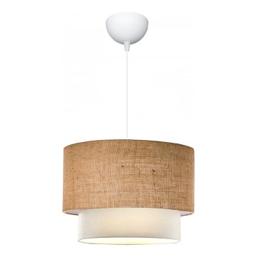 Lámpara colgante con cable AYD 1xE27/15W/230V beige/blanca