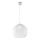 Lámpara colgante con cable BALL 1xE27/15W/230V Ø 30 cm transparente/cromo brillante